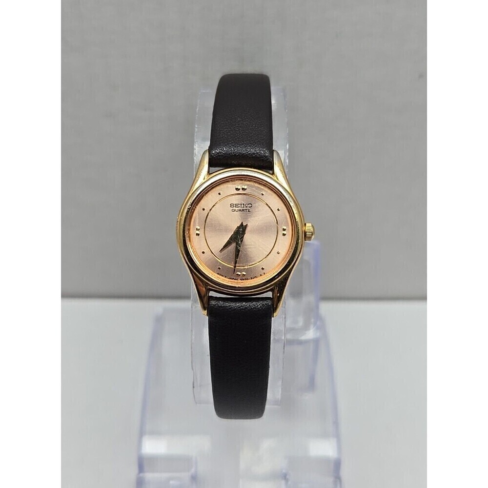 Seiko Quartz 4N00 060R Women Gold Tone Dress Watch Champagne Dial WR New Battery